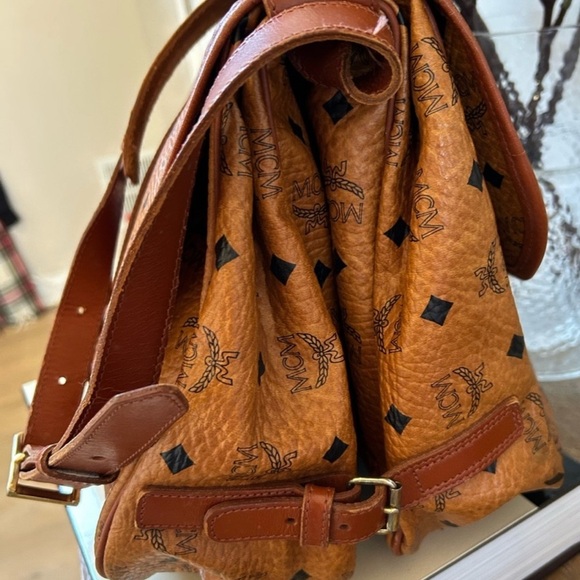MCM Orange and Brown Crossbody Bag - Picture 7 of 8